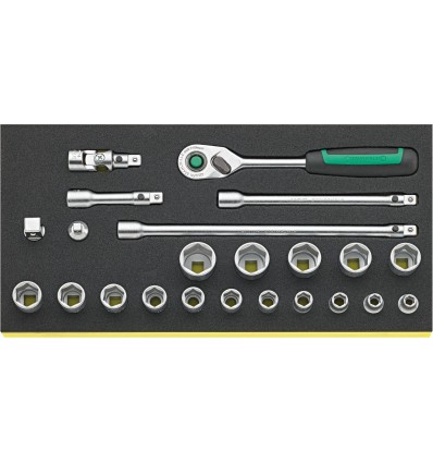 BANDEJA TCS CON BOCAS DE LLAVE DE VASO 3/8" TCS 456/16/7QR