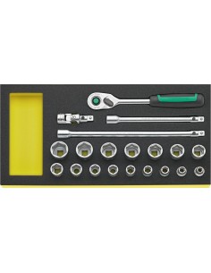 BANDEJA TCS CON BOCAS DE LLAVE DE VASO 3/8" TCS 456/16/4 MF QR