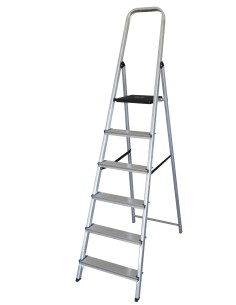 ESCALERA ALUMINIO DOMESTICA AMBIT 6 PELDAÑOS