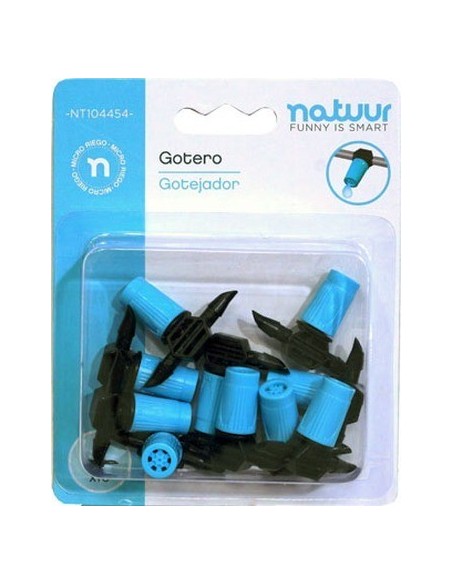GOTERO MICRO RIEGO AJU 4MM NEG/VER NATUUR 10 PZ