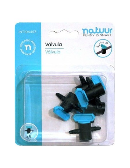 VALVULA MICRO RIEGO NEGRO/VERDE NEG/VER NATUUR 5 PZ