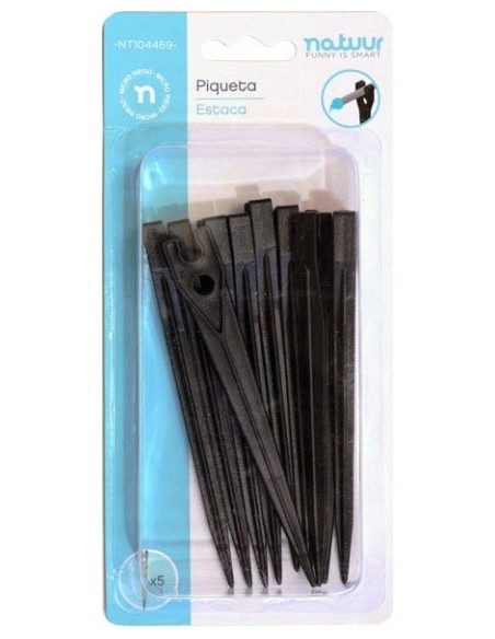 PIQUETA MICRO RIEGO SUJ.ELEVADA NEGRO NE NATUUR 5 PZ
