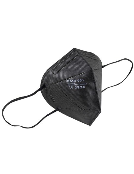 MASCARILLA DESECHABLE PLEGABLE FFP2 NEGRA (ENVASADA INDIVIDUAL)