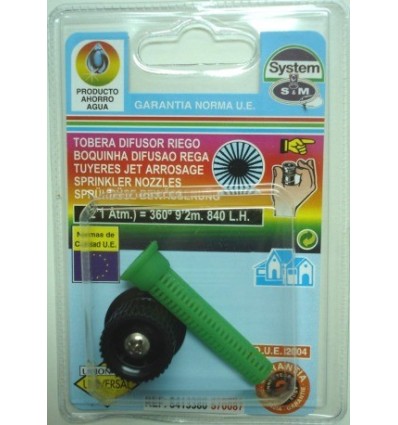 DIFUSOR RIEGO 0º A 360º GOTEO S&M PP REG TOBERA 570087