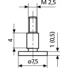 CALIBRE DE MEDICION PARA PLATO 7.5X1.0 MM