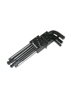 JUEGO 9 UDS LLAVE ALLEN LARGA C/BOLA NEGRO 1.5-10