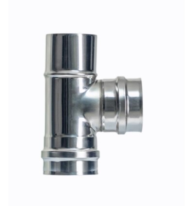 TE ESTUFA PELLET 90º Ø80MM INOX EXOJO