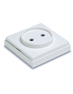 BASE SIN TT SUPERFICIE 10A-250V 65X65MM BLANCA