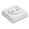 BASE SIN TT SUPERFICIE 10A-250V 65X65MM BLANCA