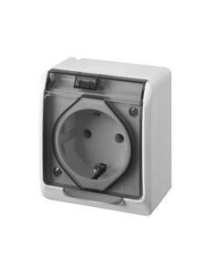BASE ENCHUFE ELEC ESTANCO TT S/LAT 16A-250V IP54 ABS BL POOL