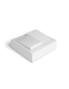 CONMUTADOR DOBLE 72X72X28 10A-250V SUP. ABS BLANCO 8003.1 FA