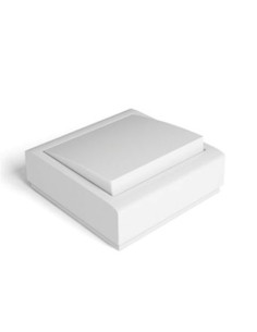 PULSADOR LUZ 72X72X28 SUP. ABS BL 8011 FAMAT