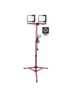FOCO CON TRIPODE 2 LEDS 50W (100W) 12000 LUMENS CABLE 5 MT IP65