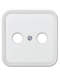 PLACA MARCO TOMA R-TV+SAT BLANCO NIEVE SERIE 31