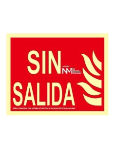 SEÑAL SIN SALIDA PVC NORMALUZ 1MM CLASE A 320X160MM
