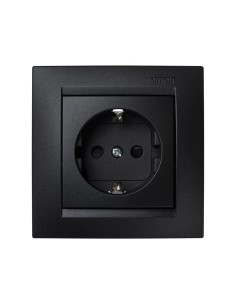 BASE ENCHUFE ELEC 45X80X80MM SCHUKO TT EMPOTRAR GRAFIT SERIE