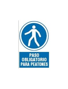 PASO OBLIGATORIO A PEATONES 230X340MM POLIESTIRENO 1MM