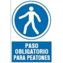 PASO OBLIGATORIO A PEATONES 230X340MM POLIESTIRENO 1MM