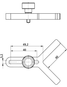 TOPE PRISMATICO 844 KMP PARA SOPORTEDE MEDICION 844KM