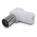 CONECTOR ANTENA COAXIAL HEMBRA ACODADO 9,5MM ACERO PLASTICO