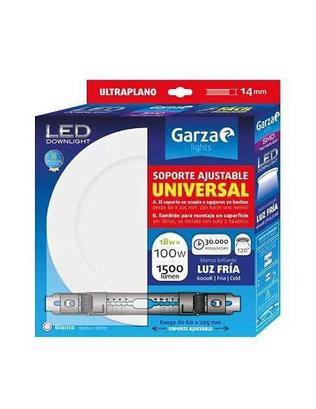 DOWNLIGHT LED AJUSTABLE DIAMT225 18W 1500LM 60K