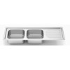 FREGADERO INOX P/ENCASTRAR SERIE 500 2 CUBETAS 1 ESCURRIDOR DERECHA