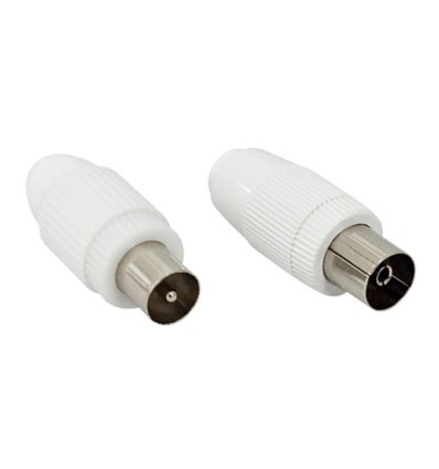 CONECTOR ANTENA COAXIAL MACHO RECTO 9,5MM PVC HEPOLUZ