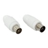 CONECTOR ANTENA COAXIAL MACHO RECTO 9,5MM PVC HEPOLUZ