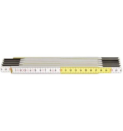 METALRO PLEGABLE MADERA HAYA 2M AMARILLO-BLANCO
