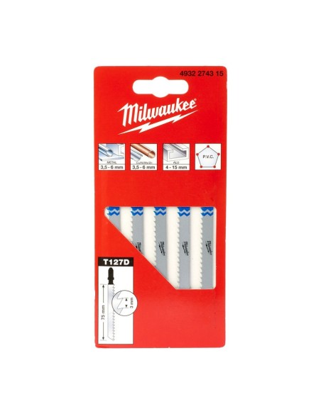 HOJA CALAR T-127 D PARA ALUMINIO 75 MM PASO 3 MM 5 UD