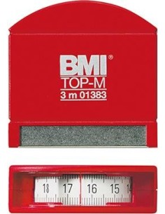 CINTA METRICA DE BOLSILLO BLANCA CON SUELA DE ACERO FINO 3MX13 MM