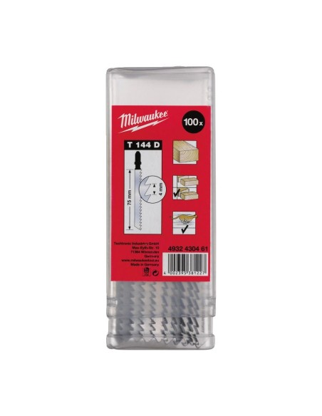 HOJA CALAR T-144 D CORTES RAPIDOS 75 MM PASO 4 MM 100 UD