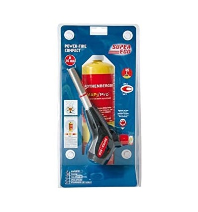 PACK SOPLETE POWER-FIRE COMPACT + BOTELLA ROMASSGAS