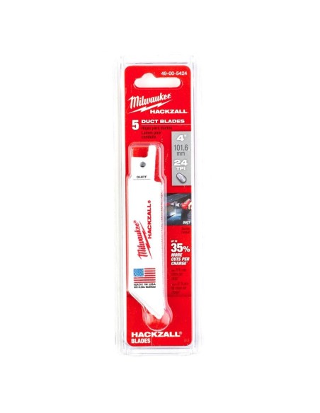 HOJA SABLE HACKZALL 100 MM 25TPI METAL 5 UD