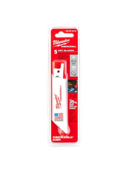 HOJA SABLE HACKZALL 100 MM 18TPI METAL 5 UD