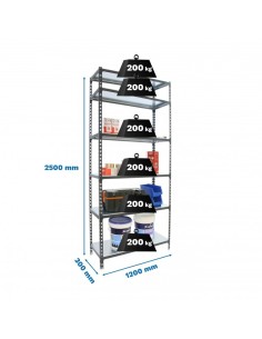 SIMONCLICK MEGAPLUS 6/300 ANTRACITA/GALVA 2500X1200X300 MM
