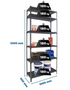 SIMONCLICK PLUS 6/500 ANTRACITA/ANTRACITA 2500X1000X50CM