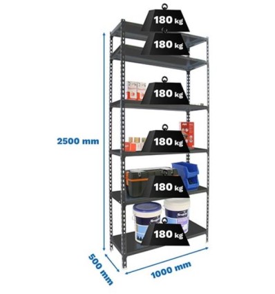 SIMONCLICK PLUS 6/500 ANTRACITA/ANTRACITA 2500X1000X50CM