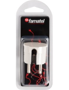 CLAVIJA ELEC 4.8MM/60X147X50 16A-250V LAT. POLIC BL FAMAT