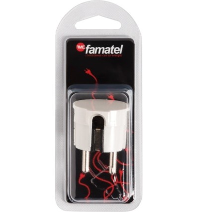 CLAVIJA ELEC 4,8MM/60X147X50 16A-250V LAT. POLIC BL FAMAT