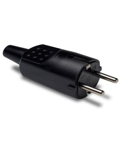 CLAVIJA 4.8MM CAUCHO 16A-250V NEGRO 1104