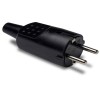 CLAVIJA 4,8MM CAUCHO 16A-250V NEGRO 1104