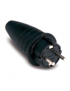 CLAVIJA TT 16A-250V GOMA NEGRO 1144