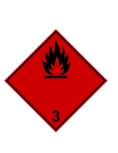 SEÑAL ADHESIVA LIQUIDOS INFLAMABLES 10 X 10MM