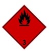 SEÑAL ADHESIVA LIQUIDOS INFLAMABLES 10 X 10MM