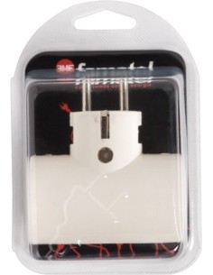 ADAPTADOR ELEC 100X145X65 TT 16A-250V DOB CER/POLIC BL FAMAT