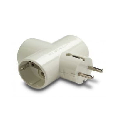 ADAPTADOR TRIPLE TT CERAMICA 16A-250V 1303