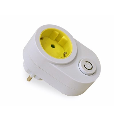 ADAPTADOR ELEC 16A-250V CON INTERRUPTOR BL/PIST FAMAT