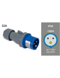 CLAVIJA 2P+T 32A 220-240V IP-44 13203