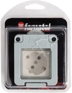 BASE ELEC 120X160X65 ESTANCO TT S/LAT 16A-250V IP55 ABS GRIS